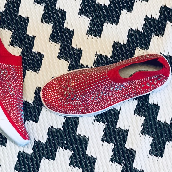 Size 10 Studded Red Sneakers - Picture 6 of 6